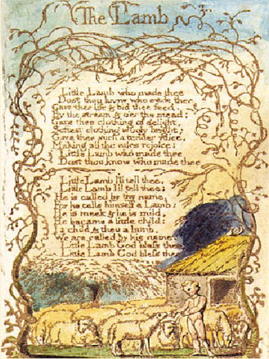 william blake poems. William Blake: “The Lamb”